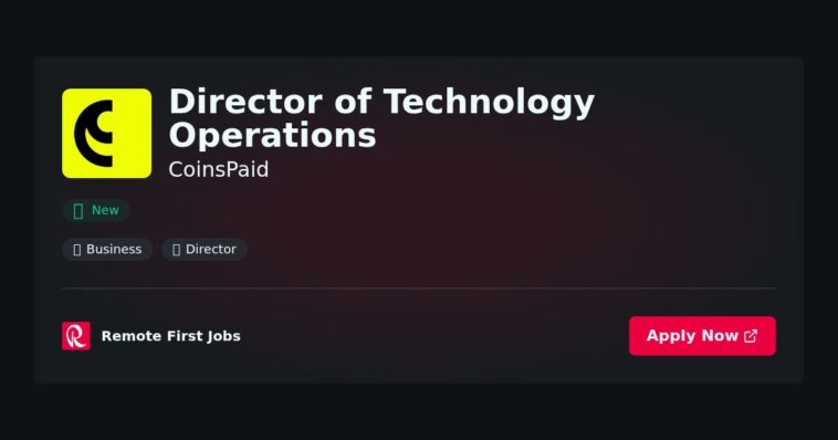 “Director of Technology Operations at CoinsPaid: Driving Innovation and Efficiency in Crypto Payments” | Guide & Career Tips