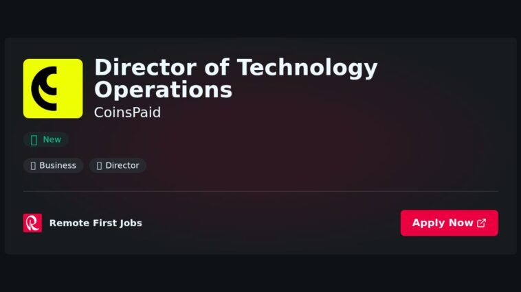 “Director of Technology Operations at CoinsPaid: Driving Innovation and Efficiency in Crypto Payments” | Guide & Career Tips