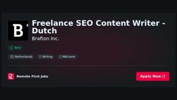 Dutch Freelance SEO Content Writer at Brafton Inc.: Empowering Brands with Optimized Copywriting | Guide & Career Tips