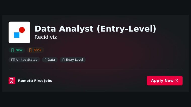 “Entry-Level Data Analyst Position at Recidiviz: Drive Insights for Criminal Justice Reform” | Guide & Career Tips