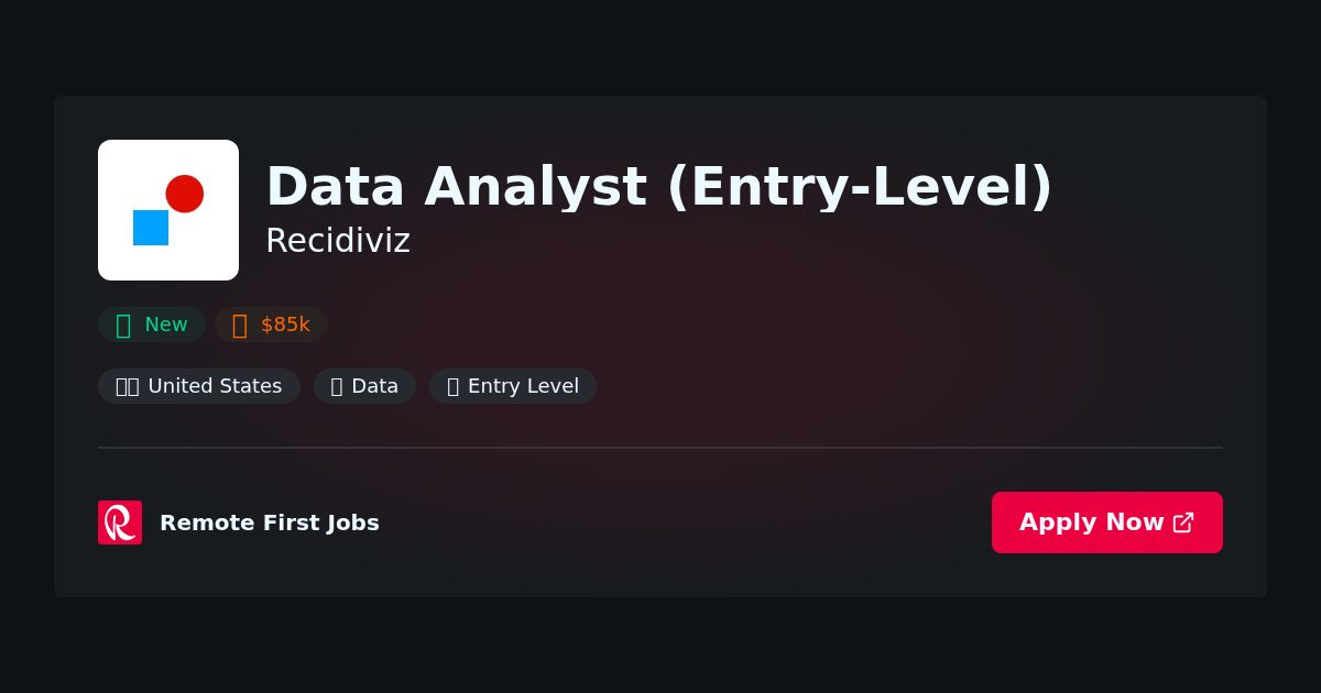 “Entry-Level Data Analyst Position at Recidiviz: Drive Insights for Criminal Justice Reform” | Guide & Career Tips