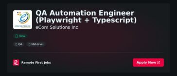“Experienced QA Automation Engineer Specializing in Playwright and TypeScript at eCom Solutions Inc” | Guide & Career Tips