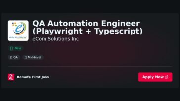 “Experienced QA Automation Engineer Specializing in Playwright and TypeScript at eCom Solutions Inc” | Guide & Career Tips