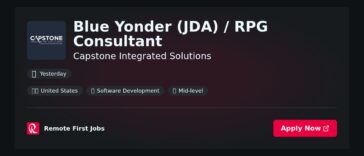 “Expert Blue Yonder (JDA) & RPG Consultant at Capstone Integrated Solutions | Elevate Your Supply Chain Management” | Guide & Career Tips