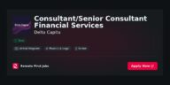 “Expert Consultant in Financial Services | Delta Capita Senior Consultant Role” | Guide & Career Tips
