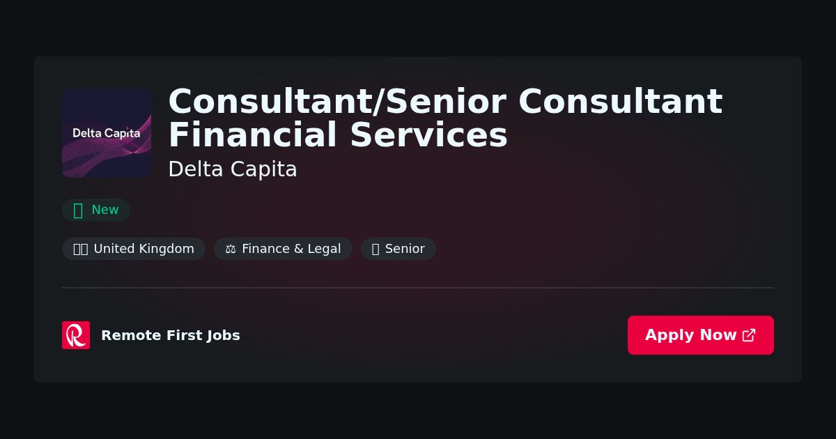“Expert Consultant in Financial Services | Delta Capita Senior Consultant Role” | Guide & Career Tips