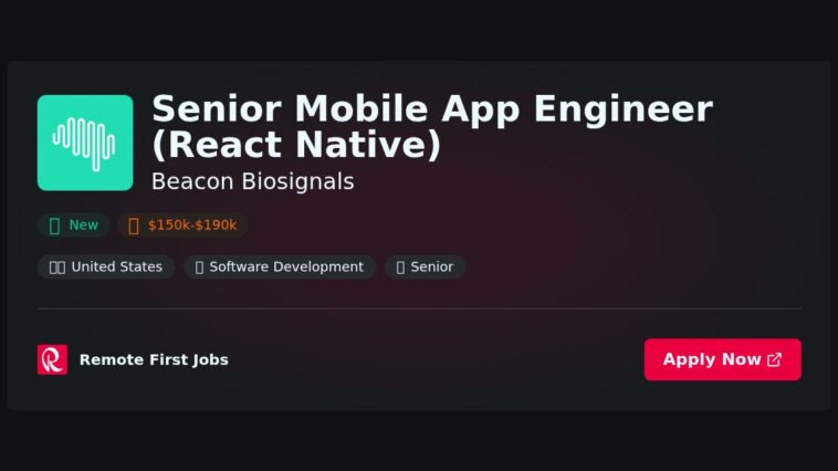 “Join Beacon Biosignals as a Senior Mobile App Engineer: Innovate with React Native!” | Guide & Career Tips