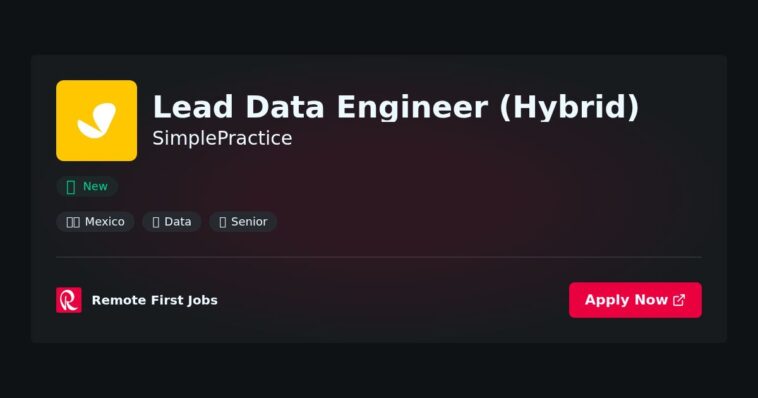 “Join SimplePractice as a Lead Data Engineer: Hybrid Opportunity to Drive Data Solutions” | Guide & Career Tips