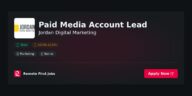 Paid Media Account Lead: Driving Strategic Digital Growth at Jordan Digital Marketing | Guide & Career Tips