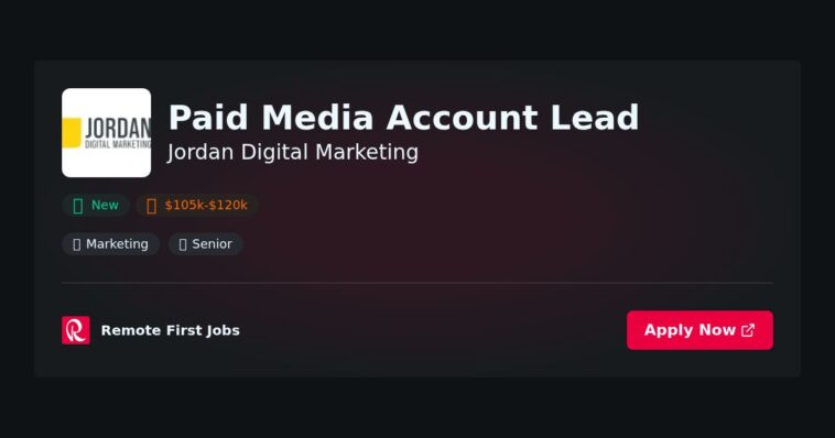 Paid Media Account Lead: Driving Strategic Digital Growth at Jordan Digital Marketing | Guide & Career Tips