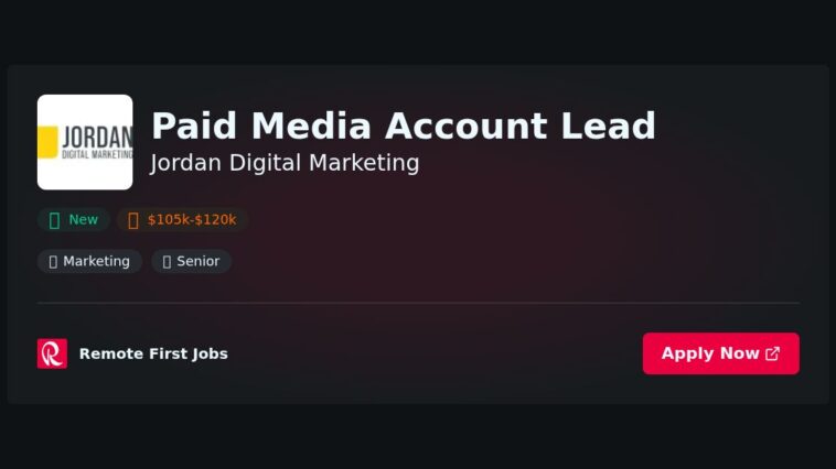Paid Media Account Lead: Driving Strategic Digital Growth at Jordan Digital Marketing | Guide & Career Tips