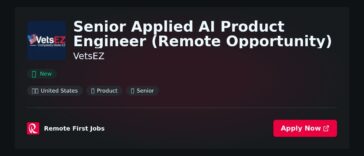 “Remote Senior Applied AI Product Engineer Role at VetsEZ: Transforming AI Solutions for Veterans” | Guide & Career Tips