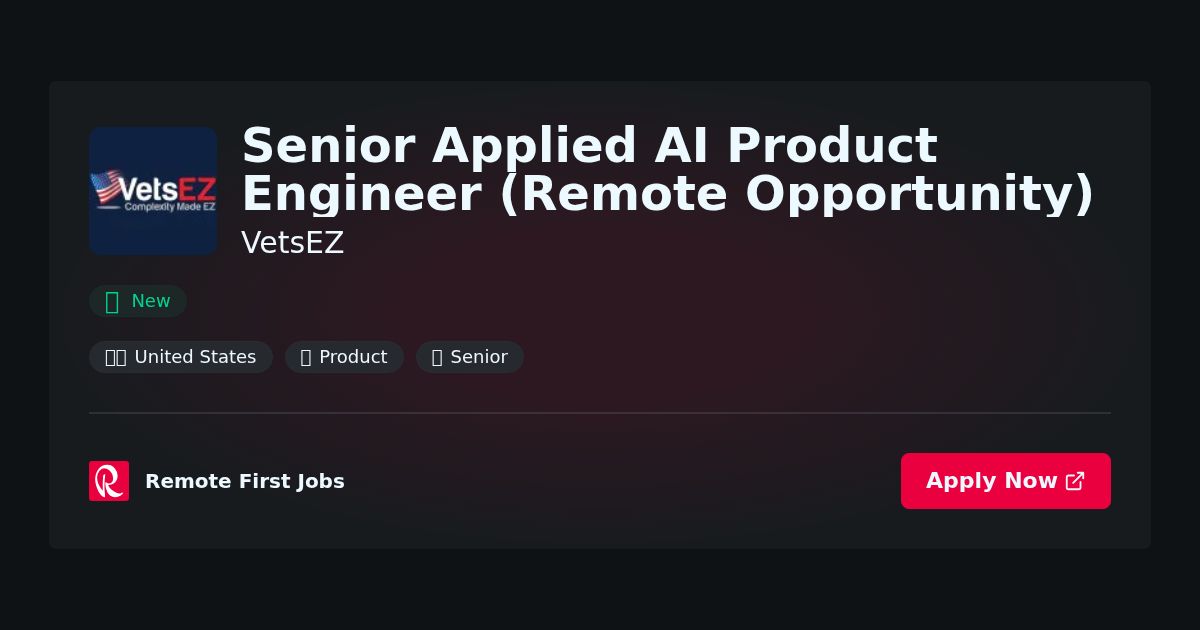 “Remote Senior Applied AI Product Engineer Role at VetsEZ: Transforming AI Solutions for Veterans” | Guide & Career Tips