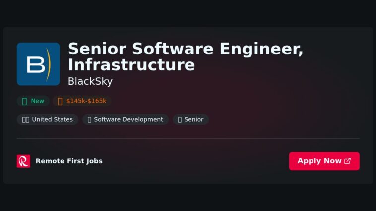 Senior Infrastructure Engineer at BlackSky: Optimizing Software Solutions for Geospatial Data. | Guide & Career Tips