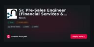 Senior Pre-Sales Engineer for Financial Services & Insurance Solutions at Neo4j | Guide & Career Tips